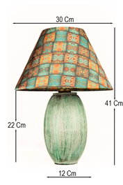 Opviq Lámpara de Mesa de Cerámica BK111 Multicolor